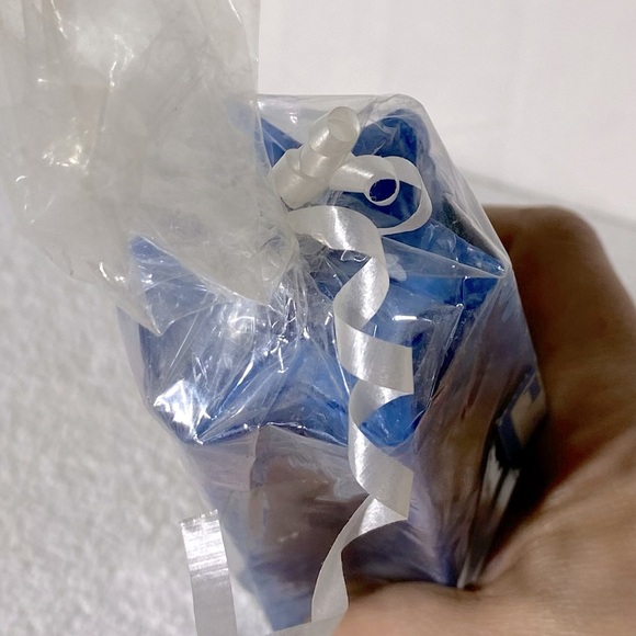 Vintage Blue Fathers Day Candle With Pewter Train Treasure Inside Candle - Picture 7 of 12